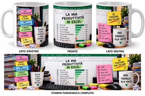 Mug bianca Excel la mia produttività in Excel