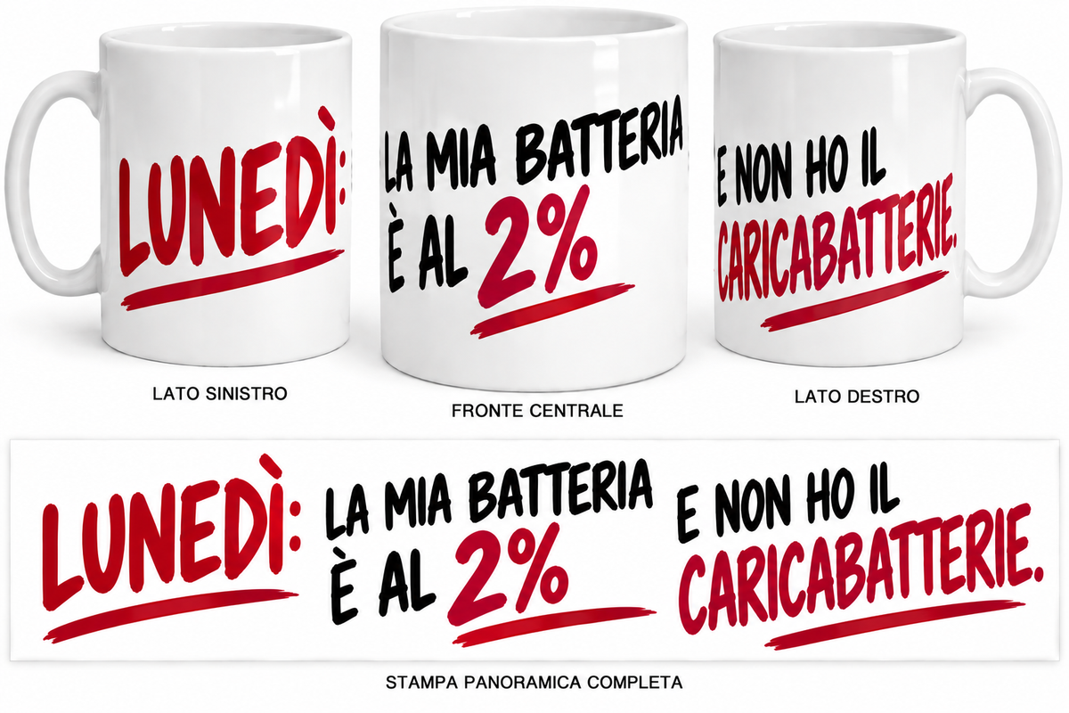 LUNEDÌ: LA MIA BATTERIA È AL 2% E NON HO IL CARICABATTERIE.
