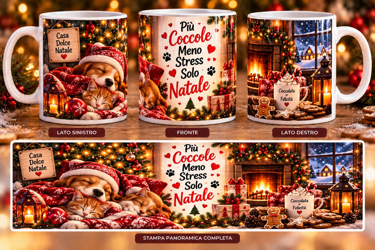 Mug Natale - Più Coccole Meno Stress